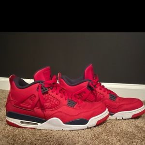 Size 12 Jordan 4s red and blue